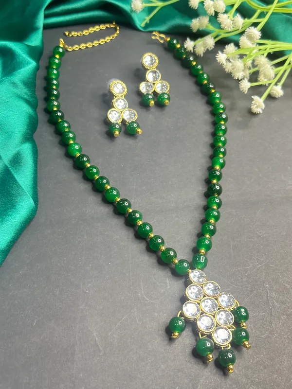 Dark_Green_Alloy_Copper_Jewellery_Set_For_Women