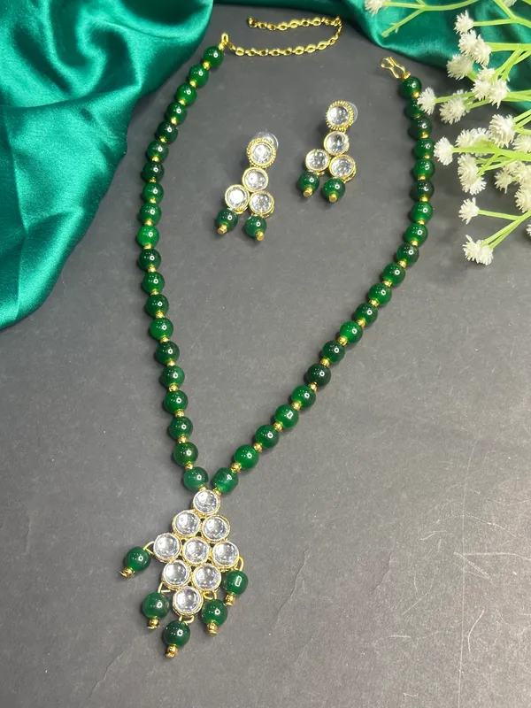 Dark_Green_Alloy_Copper_Jewellery_Set_For_Women