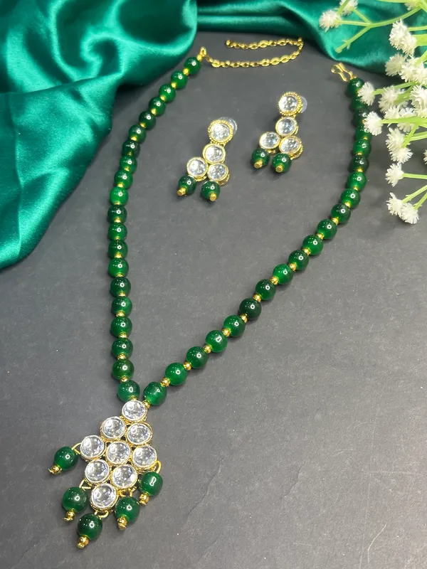 Dark_Green_Alloy_Copper_Jewellery_Set_For_Women