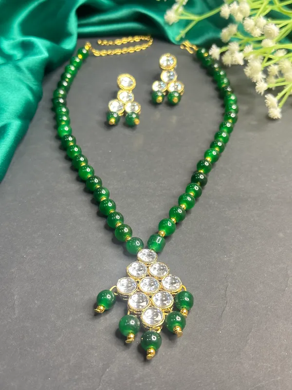 Dark_Green_Alloy_Copper_Jewellery_Set_For_Women