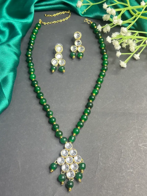 Dark_Green_Alloy_Copper_Jewellery_Set_For_Women