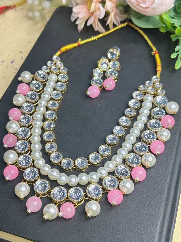 Three_Layer_Pink_Jewellery_Set_For_Women