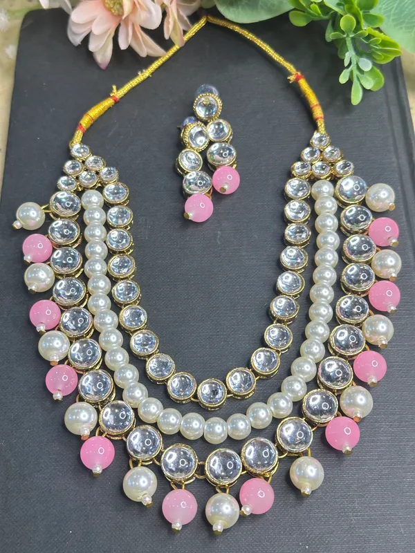 Three_Layer_Pink_Jewellery_Set_For_Women