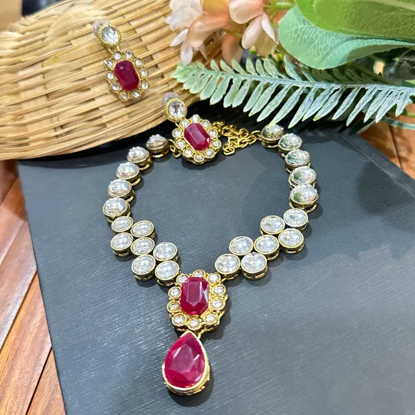 Maroon_Alloy_Copper_Jewellery_Set_For_Women