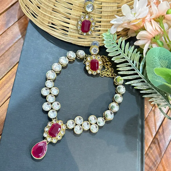 Maroon_Alloy_Copper_Jewellery_Set_For_Women