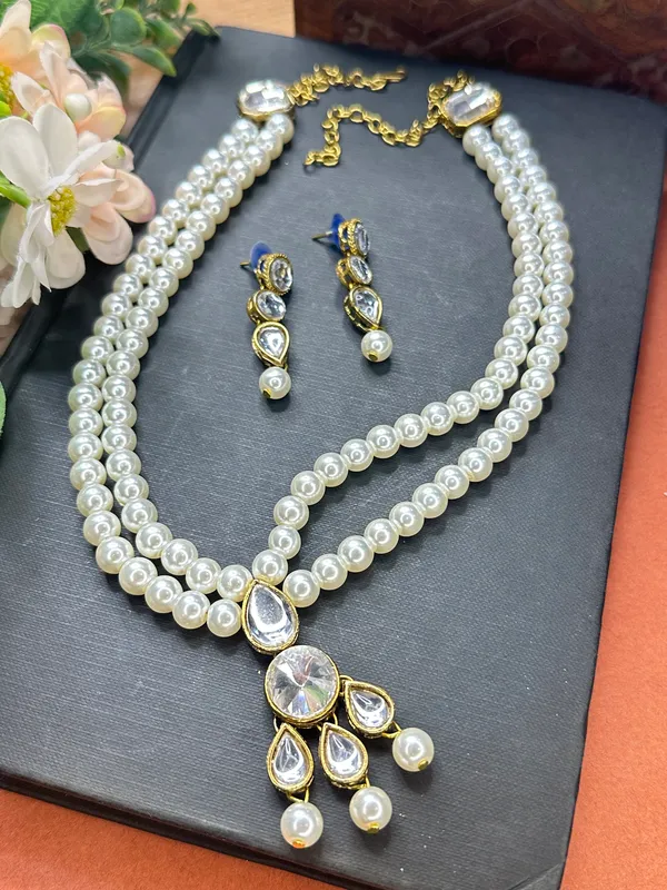 Two_Layer_White_Alloy_Copper_Jewellery_Set_For_Women