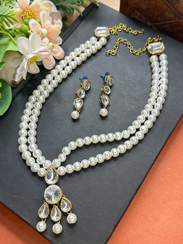Two_Layer_White_Alloy_Copper_Jewellery_Set_For_Women