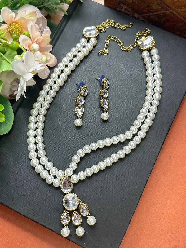 Two_Layer_White_Alloy_Copper_Jewellery_Set_For_Women
