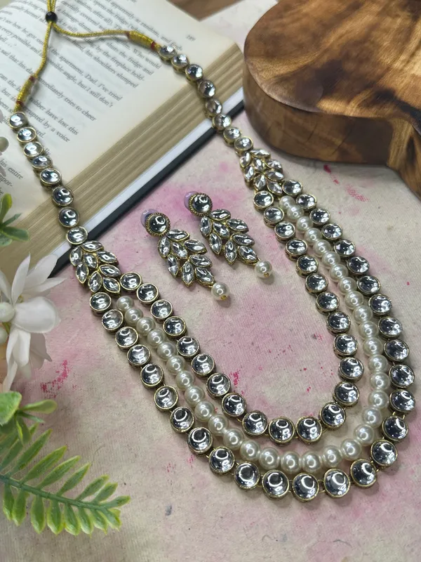Three_Layer_White_Pearl_Alloy_Copper_Plated_Jewellery_Set_For_Women
