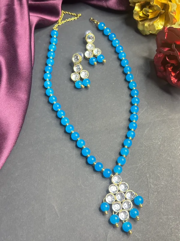 Blue_Alloy_Copper_Jewellery_Set_For_Women