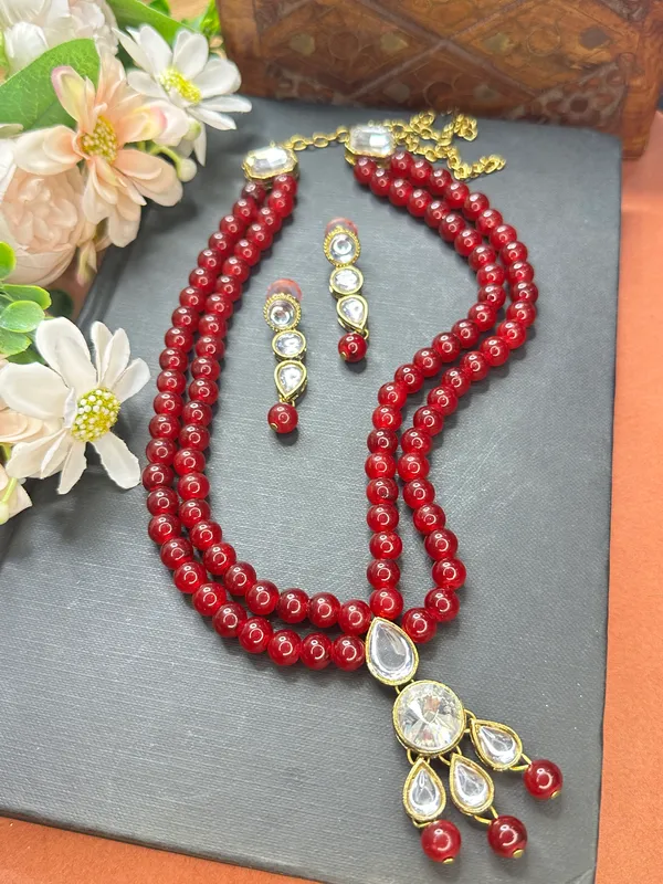 Maroon_Alloy_Copper_Jewellery_Set_For_Women