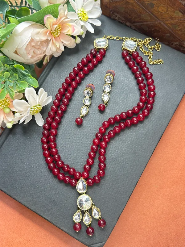 Maroon_Alloy_Copper_Jewellery_Set_For_Women