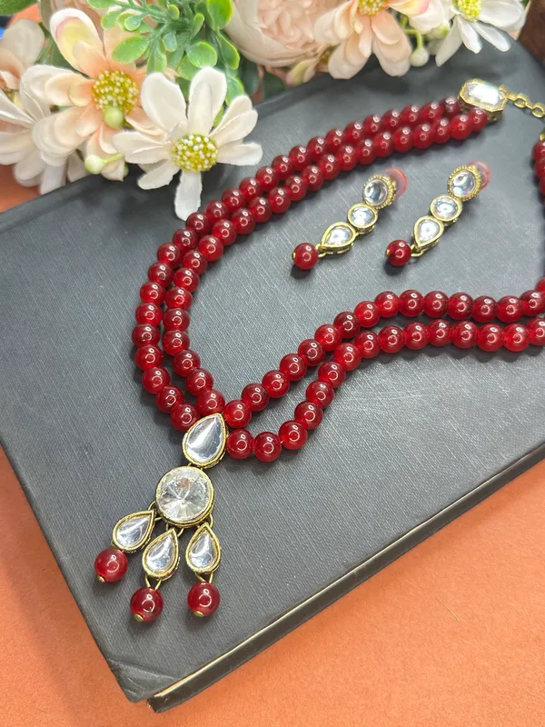 Maroon_Alloy_Copper_Jewellery_Set_For_Women