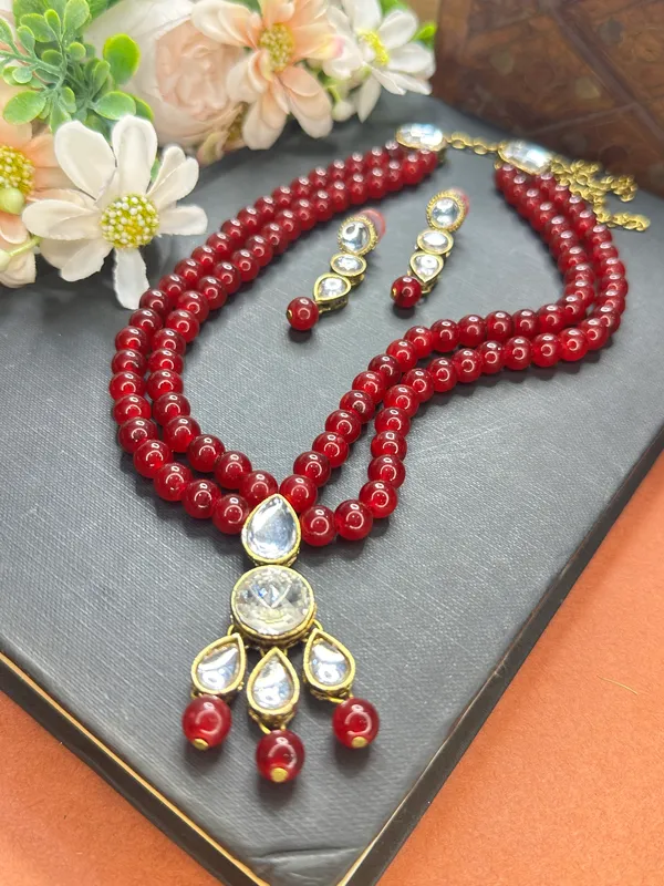 Maroon_Alloy_Copper_Jewellery_Set_For_Women