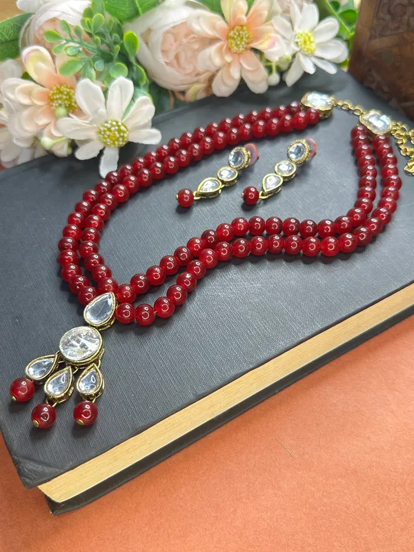 Maroon_Alloy_Copper_Jewellery_Set_For_Women