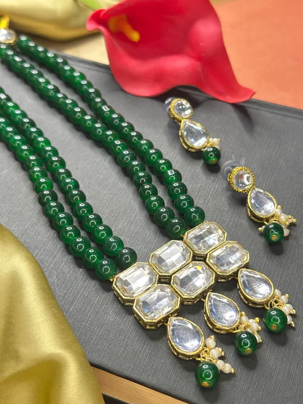 Two_Layer_Green_Alloy_Jewellery_Set_For_Women