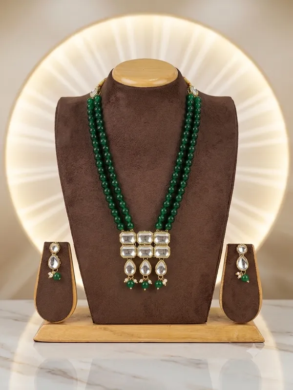 Two_Layer_Green_Alloy_Jewellery_Set_For_Women