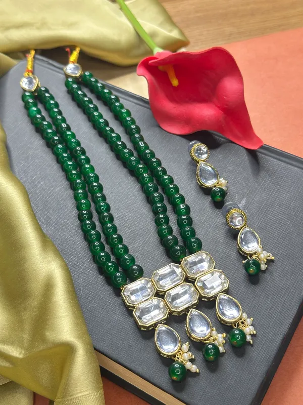 Two_Layer_Green_Alloy_Jewellery_Set_For_Women