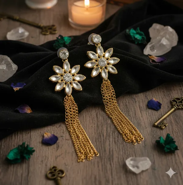 White_Beautiful_Long_Earring_Alloy_Drops_And_Danglers