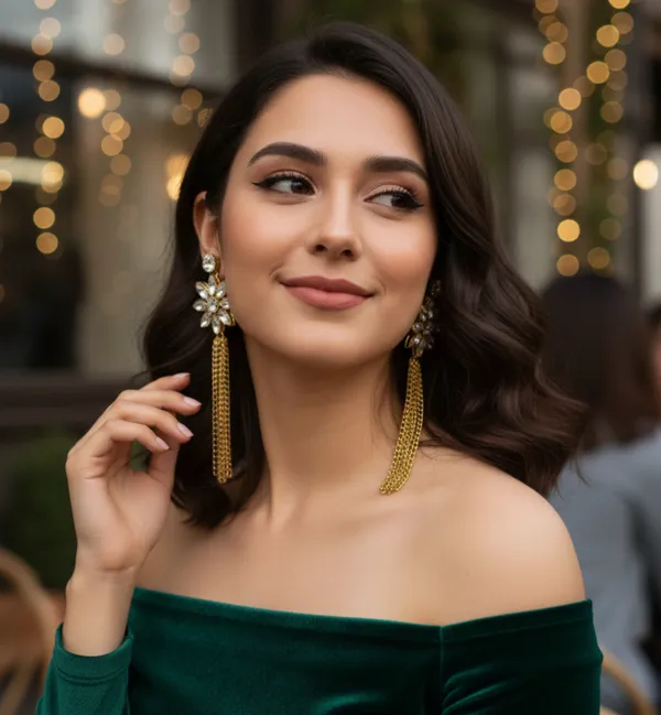 White_Beautiful_Long_Earring_Alloy_Drops_And_Danglers