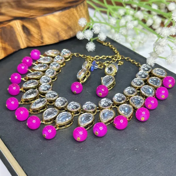 Pink_Alloy_Copper_Jewellery_Set_For_Women