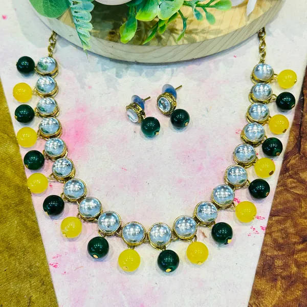 Yellow_Green_Alloy_Copper_Jewellery_Set_For_Women