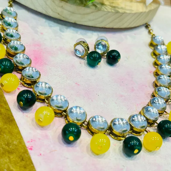 Yellow_Green_Alloy_Copper_Jewellery_Set_For_Women