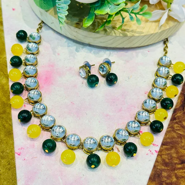 Yellow_Green_Alloy_Copper_Jewellery_Set_For_Women