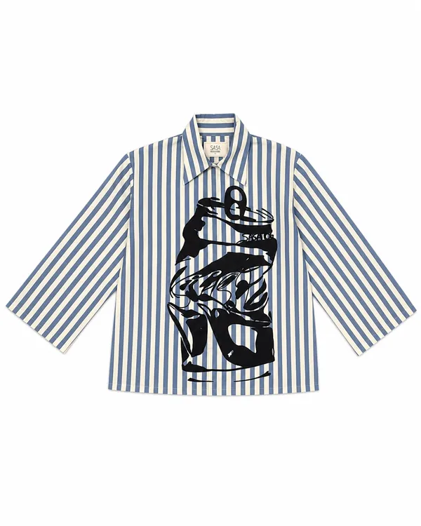 Sasa_After_Fizz_Thick_Striped_Shirt