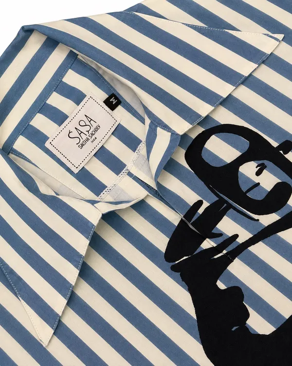 Sasa_After_Fizz_Thick_Striped_Shirt