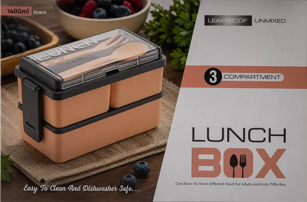 Lunch_Box_with_Spoon_&_Fork,_Double_Layer_with_3_Food_Storage_Container,_Leak_Resistant_Lunch_Box_for_School,_College,_Office,_Picnic_&_Travel._(Colour_-_Pink)