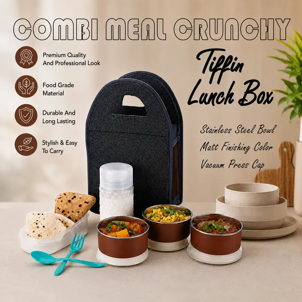 4-in-1_Stainless_Steel_Combi_Meal_Crunchy_Tiffin_-_Lunch_Box_with_Bag_