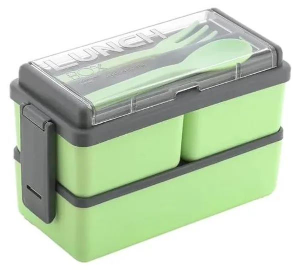 Plastic_Double_Decker_Lunch_Box_With_Cutlery