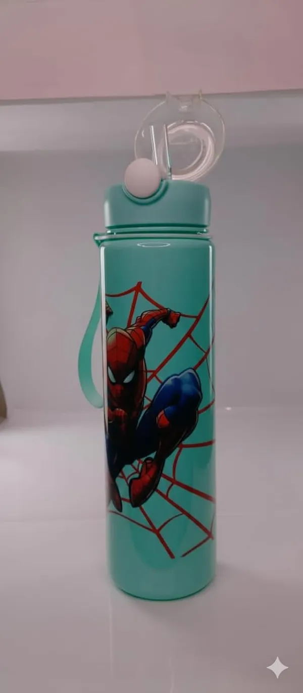 Kids_Water_Bottle_With_Straw_Spider_Men