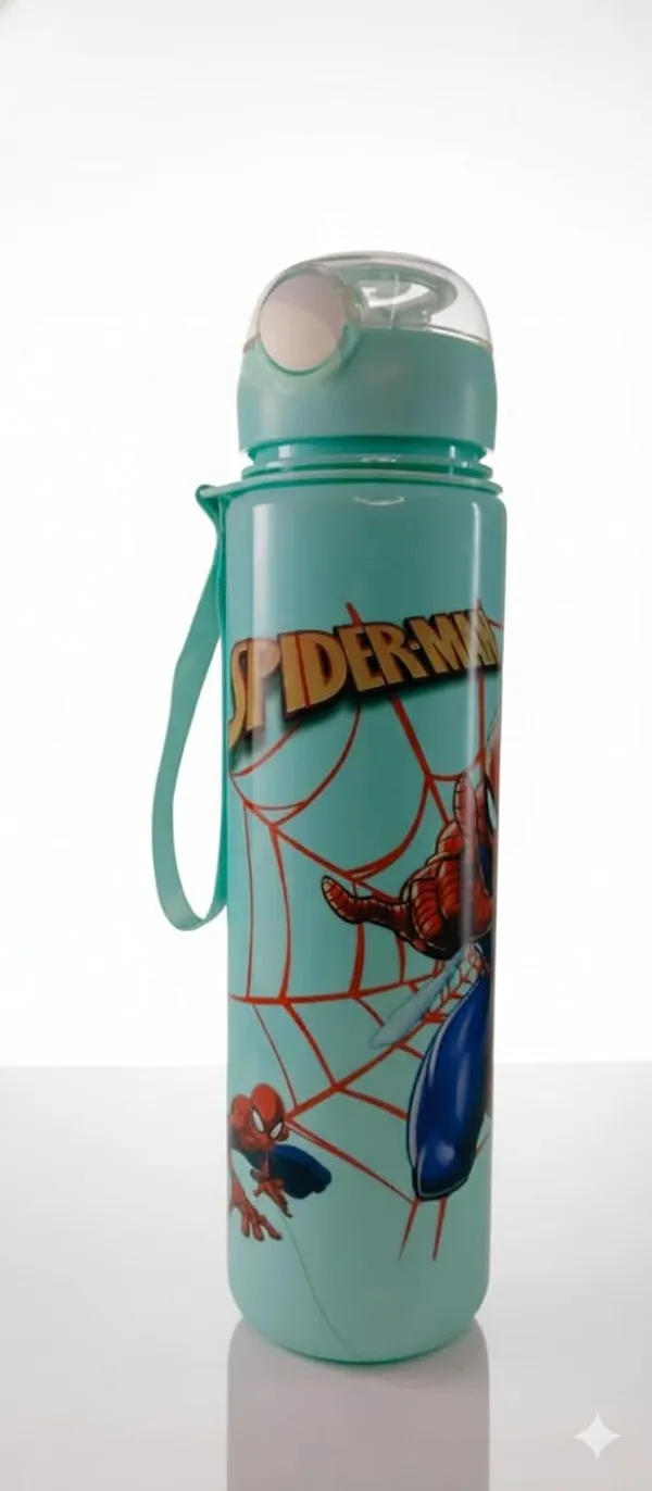 Kids_Water_Bottle_With_Straw_Spider_Men