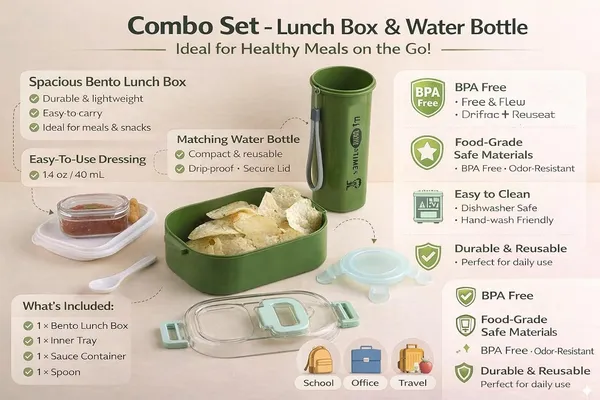 Bento_Lunch_Box_With_Water_Bottle_Set_Green