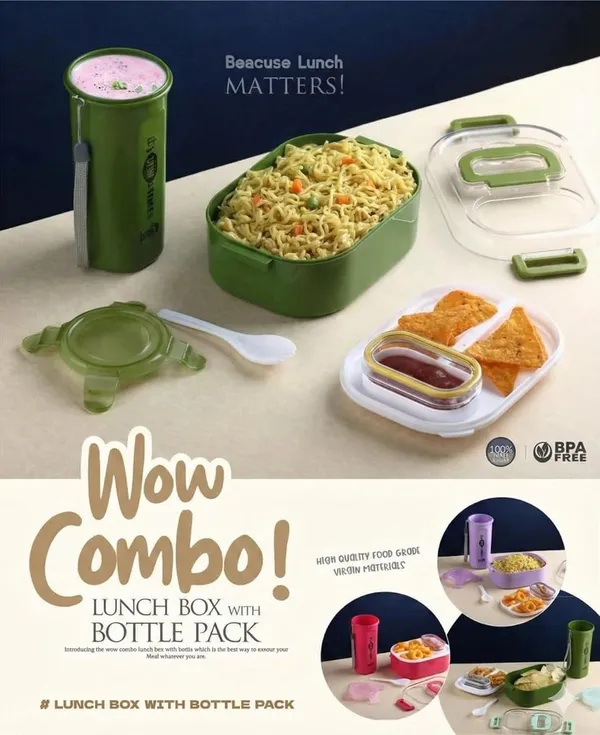 Bento_Lunch_Box_With_Water_Bottle_Set_Green
