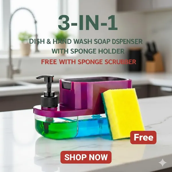 Kitchen_Soap_Dispenser_With_Sponge_Holder