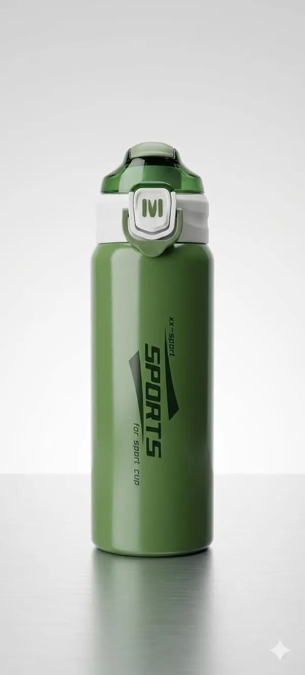 Insulated_Stainless_Steel_Water_Bottle_With_Straw_And_Spout_Green
