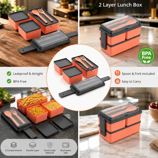Lunch_Box_with_Spoon_&_Fork,_Double_Layer_with_3_Food_Storage_Container,_Leak_Resistant_Lunch_Box_for_School,_College,_Office,_Picnic_&_Travel._(Colour_-_Pink)