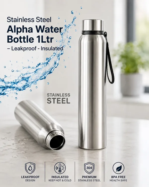 Stainless_Steel_Alpha_Water_Bottle_1_Litre_|_Leakproof_Insulated_Water_Bottle_with_Carry_Strap_|_BPA_Free,_Food_Grade,_Rust_Resistant,_Wide_Mouth_Water_Bottle