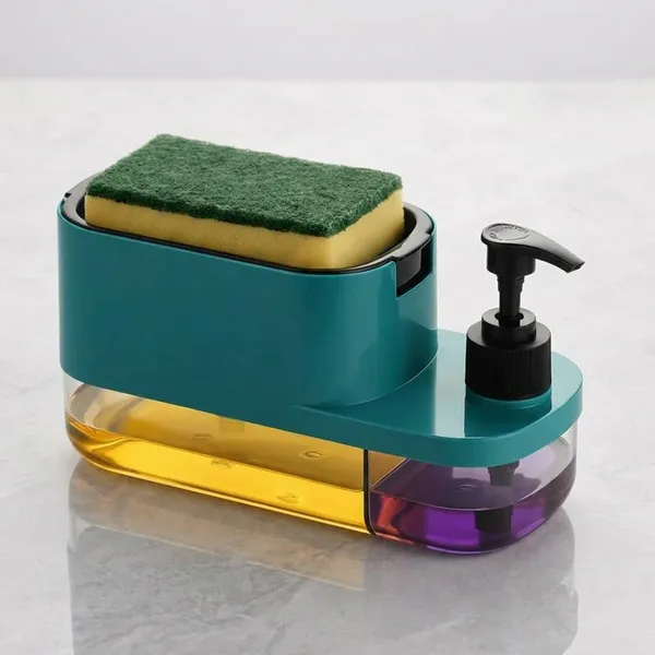 Kitchen_Soap_Dispenser_With_Sponge_Holder