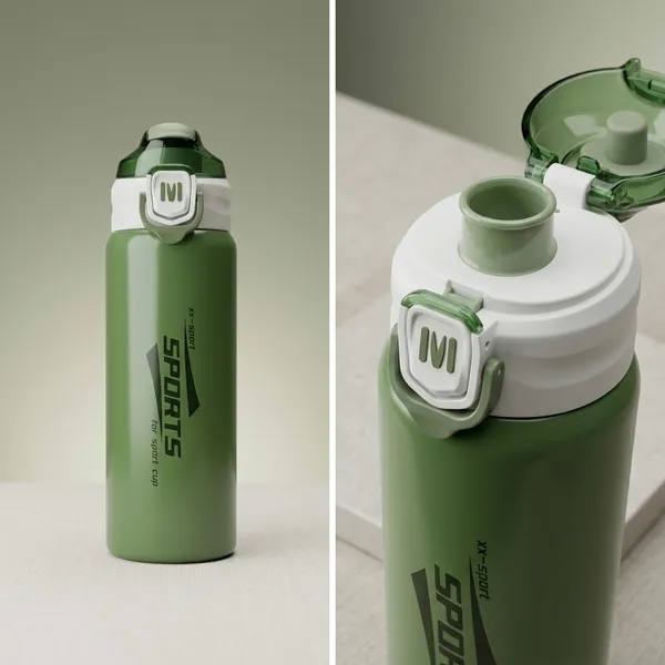 Insulated_Stainless_Steel_Water_Bottle_With_Straw_And_Spout_Green
