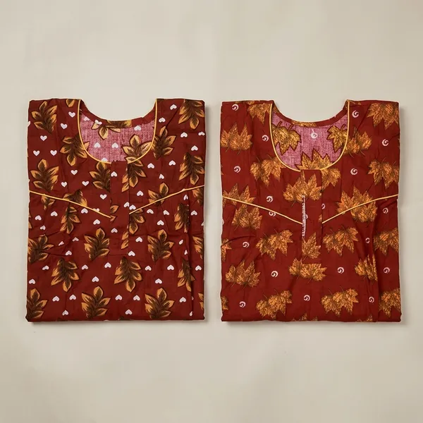 Red_Cotton_Floral_Nighty_Duo_For_Women
