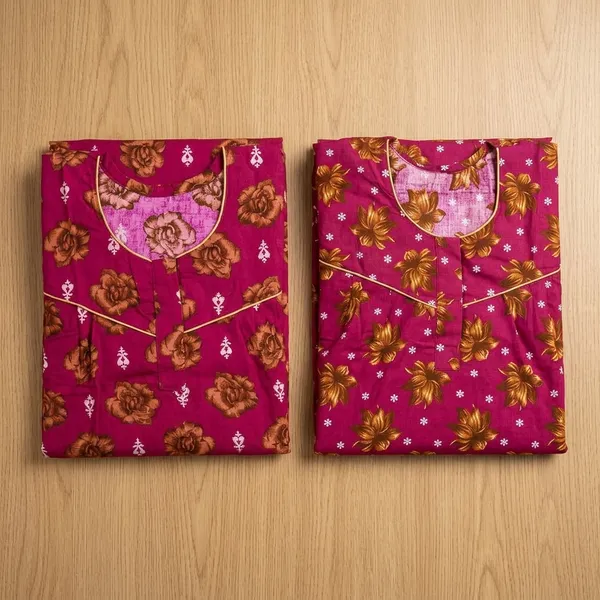 Pink_Cotton_Floral_Nighty_Duo_For_Women