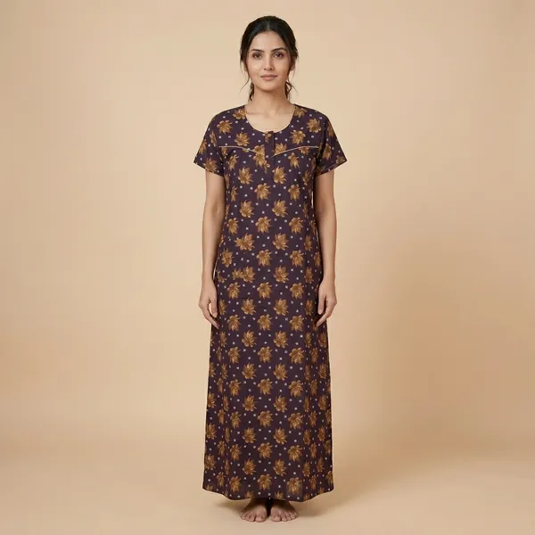 Violet_Cotton_Floral_Print_Nighty_For_Women