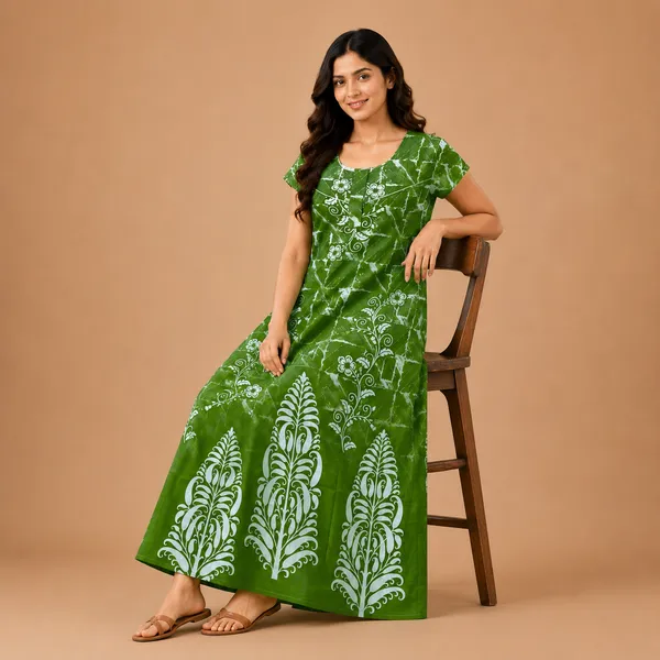 Women's_Cotton_Green_Printed_Nighty_with_Paisley_Pattern