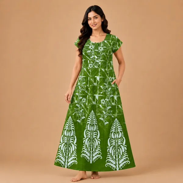 Women's_Cotton_Green_Printed_Nighty_with_Paisley_Pattern