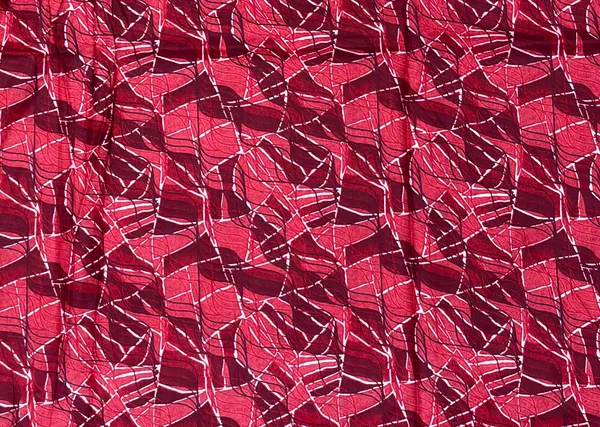 krva_Women's_Red_Abstract_Leaf_Printed_Cotton_Nighty_-_Cozy_Round_Neck_Nightdress