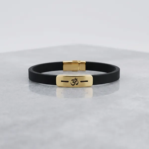 Black_Silicone_Om_Symbol_Adjustable_Bracelet_For_Men